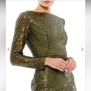 Mac Duggal Women's Sequined Midi Cocktail Dress - NWT - Size 4